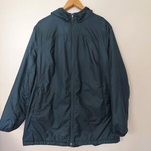 L.L. Bean Women's Hooded Jacket Plush Lined Navy 2XL 280879